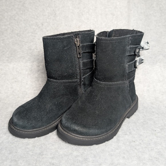 UGG Other - UGG Boots Toddler 8 Black Zip Silver Star Bow